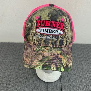 Turner Timber Montpelier IN Trucker Hat Womens OSFM Ladies Fit Pink Mossy Oak OC